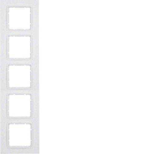 Berker 10156919 Rahmen 5fach B.7 polarweiß, matt Mesch Shop Berker 10156919 Rahmen 5fach B.7 polarweiß, matt Mesch Shop